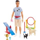Barbie GJM34 Ken ve Meslekleri Köpek Eğitmeni Oyun Seti