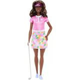 Barbie Golf Oyuncusu, Esmer, Moda Bebek, Pembe Golf Kıyafeti, Giyilebilen Elbise, Güneş Siperliği Ve