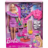 Barbie HYT61 Kıyafetleri ve Aksesuarları Renkli Desenli Eğlenceli Kombin Seti