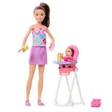 Barbie JJB44 Bebek Bakıcısı Skipper Mama Sandalyeli Oyun Seti
