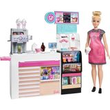 Barbie Kahve Dükkanı Oyun Seti Kahve ve Smoothie Temalı 20 Parça Plastik Aksesuar Seti