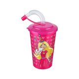 Barbie Kapaklı Pipetli Bardak 400 Ml.