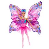 Barbie Kelebek Dansçı Bebek, Kanatlarını açarak kelebeğe dönüşen 2'si 1 arada mor saçlı Barbie Kelebek Dansçı bebek, saç aksesuarı, çıkarılabilen tütü, HXJ10