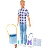 Barbie Ken Kampa Gidiyor Oyun Seti Ken ve Aksesuarları, 3 Yaş ve Üzeri Için Oyuncak HHR66 - Standart