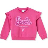 Barbie Kız Bebek Lisans Sweatshirt Lisans Baskılı Bisiklet Yaka Long Sleeve - Pembe - 9 - 12 Ay