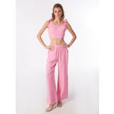 Barbie Kız Çocuk Kare Yaka Crop Nakışlı Bluz, M, 5003108540, Pembe, Kız Çocuklar