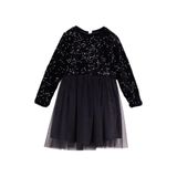 Barbie Kız Çocuk Pullu Abiye Elbise, 11-12 Yaş, 5003274402, Siyah, Kız Çocuklar