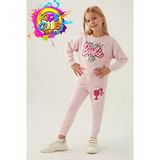 Barbie Lisanslı 1764 Sweatshirt Ve Pantolon Alt Üst Kız Çocuk Eşofman Takımı