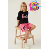 Barbie Lisanslı L1703 Patterned T-Shirt Ve Şort Alt Üst Kız Çocuk Takımı