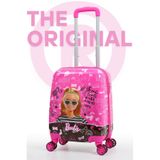 Barbie Lisanslı Pembe Kız Çocuk Valizi – Şık Ve Eğlenceli Tasarım – Hafif Ve Dayanıklı - Kids