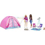 Barbie Malibu ve Brooklyn Kampta™ Oyun Seti 2 Barbie Bebek, Çadır ve Aksesuarlarıyla It Takes T - Çok Renkli