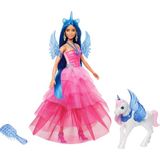 Barbie Mavi Saçlı Prenses Bebek, Renkli Bratz Temalı Oyuncak, Çocuklar İçin Eğlenceli Hediye