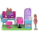 Barbie Mini Barbieland Bebek ve Oyun Seti Kuaför JCR32