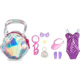 Barbie Mini Çanta Aksesuarları Setli Düz Desenli Eğlenceli 3+ Yaş Kız Çocuklar İçin HJT42-HJT43