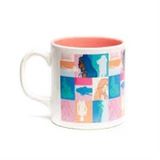Barbıe Mug Barbıe Kare Resımlı Pembe/Beyaz Kupa