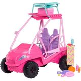 Barbie Mysteries: Beach Detectives oyun seti, oyuncak plaj arabası ve plaj sandalyesi ile havlu dahil 10'dan fazla aksesuar, JFV68