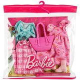 Barbie 'nin Kıyafetleri 2'li Paket FYW82 - Pembe Elbise Bot Ve Çanta Hrh43