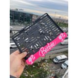 Barbie Özel Tasarım Pleksi Motosiklet Plakalık