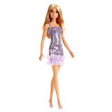 Barbie Parıltılı Oyuncak Bebek Mor