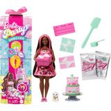 Barbie Party Unboxed™ Köpeğimin Doğum Günü Serisi - Kırmızı Elbiseli JFG71 - Mor