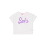 Barbie Payetli Beyaz - Lila Kız Çocuk T-Shirt, 3-4 Yaş, 5003327190, Beyaz - Lila, Kız çocuk