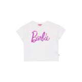 Barbie Payetli Beyaz - Pembe Kız Çocuk T-Shirt, 7-8 Yaş, 5003327129, Beyaz - Pembe, Kız çocuk