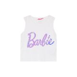 Barbie Payetli Kız Çocuk T-Shirt 3-4 Yaş, 3-4 Yaş, 5003327311, Ekru, Kız Çocuklar