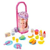 Barbie Pazar Arabası - Pembe Tekerlekli