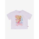 Barbie Pembe - Beyaz Kız Çocuk Desenli Pijama Takımı BRB5SG-PJM6078