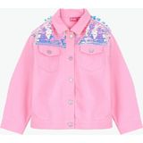 Barbie Pembe Kız Çocuk Payetli Denim Ceket BRB6SG-CKT6449 - 9 - 10 Yaş