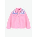 Barbie Pembe Kız Çocuk Payetli Denim Ceket BRB6SG-CKT6449