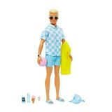 Barbie Plaj Günü Ken Bebeği Hpl74 - Yaz Temalı Aksesuarlı Oyuncak Bebek