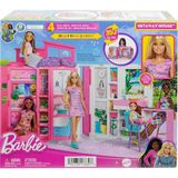 Barbie Portatif Bebek Evi Kız Çocuklar İçin 11 Aksesuarla Renkli Oyun Deneyimi