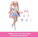 Barbie Rüya Arkadaşlar Bebek ve Aksesuarları, Eklemleri Bükülebilen, Sarı Saçlı, Patenci Bar - Çok Renkli