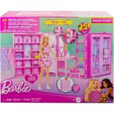 Barbie Rüya Gardrobu HXD58 Renkli Aksesuarlar ile Kız Çocuklar için Eğlenceli Oyun Seti