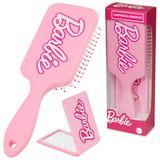 Barbie Saç fırçası kadın, genç ve çocuk, saç fırçası ve katlanır ayna seti – Kadınlar için hediye