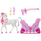 Barbie Şekerler Ülkesi At Arabası JNH63 - Renkli