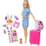 Barbie Seyahatte Aksesuarları ile Eğlenceli Seyahat Seti Erkek Çocuklar İçin Renkli ve Şık