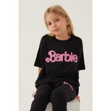 Barbie Short Siyah Kız Çocuk T-Shirt - 6 - 7 Yaş