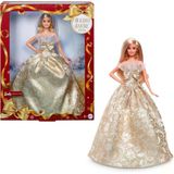 Barbie Signature Bebek, Gümüş Ve Altın Rengi Elbise Giyen Sarı Saçlı Barbie 2025 Mutlu Yıllar Bebeği