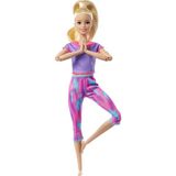 Barbie Sonsuz Hareket Bebeği Sarışın Renkli Spor Kıyafetler ile Eğlenceli Oyunlar İçin Tasarlandı