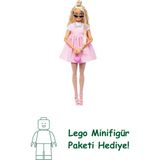 BARBIE STİL İKONU™ Bebek - Sarı Saçlı Klasik Barbie tarzındaki büyük fiyonklu pastel pembe elbisesiyle sarı saçlı Barbie Stil İkonu bebek (3) HYV27
