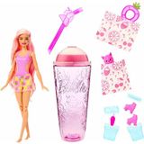 Barbie Strawberry Lemonade Pop Reveal Meyve Serisi Açık Pembe Renkli Bebek ve Aksesuarlar