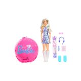 Barbie ® TEAM BARBIE™ Roll & Reveal™ Pop Yıldızı Bebek ve Aksesuarları, sarışın bebek ve 8 sürpriz JMK19