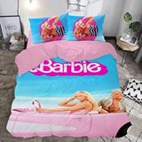 Barbie Temalı Baskılı Çift Kişilik Nevresim Takımı Çok Renkli