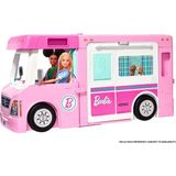 Barbie Üçü Bir Arada Rüya Karavanı Pembe Renkli Kız Çocuklar için Eğlenceli Oyun Seti