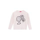 Barbie Varaklı Kız Çocuk T-Shirt, 5-6 Yaş, 5003274229, Ekru, Kız Çocuklar