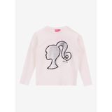 Barbie Varaklı Kız Çocuk T-Shirt, 7-8 Yaş, 5003274229, Ekru, Kız Çocuklar