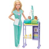 Barbie ve Meslekleri DHB63-GKH23 Bebek Doktoru Oyun Seti