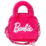 Barbie Yazılı Pembe Peluş Omuz Çantası 3015